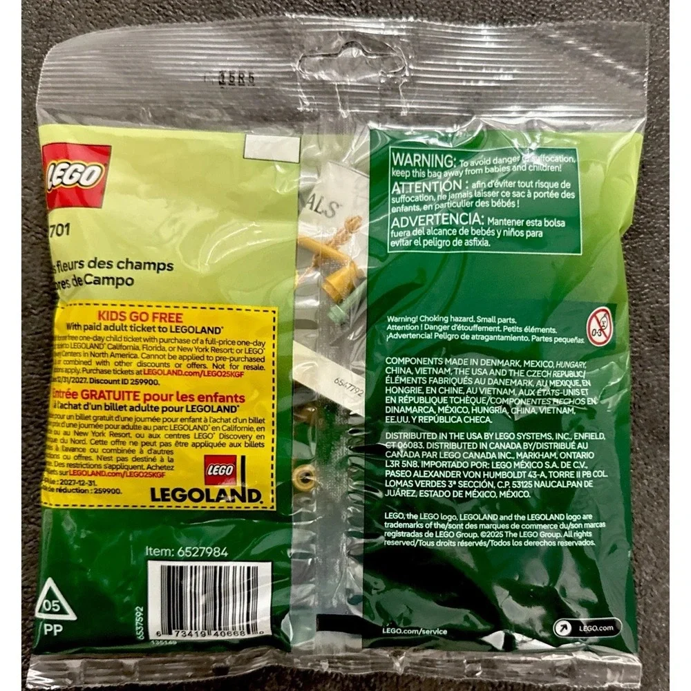 LEGO Botanicals: Field Flowers Dandelion (Retired)(30701) 77pcs -NEW